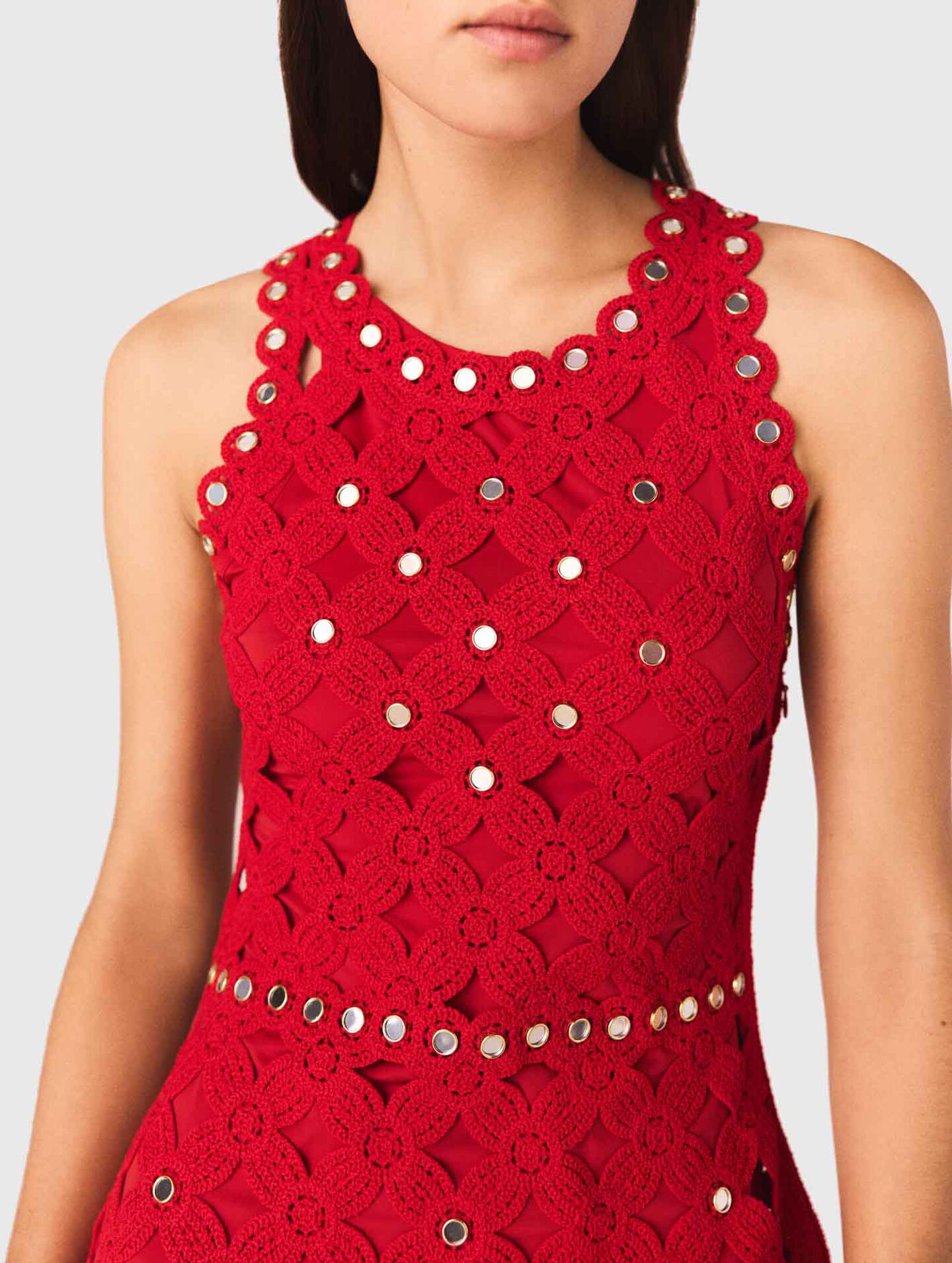 Abito in crochet con specchietti